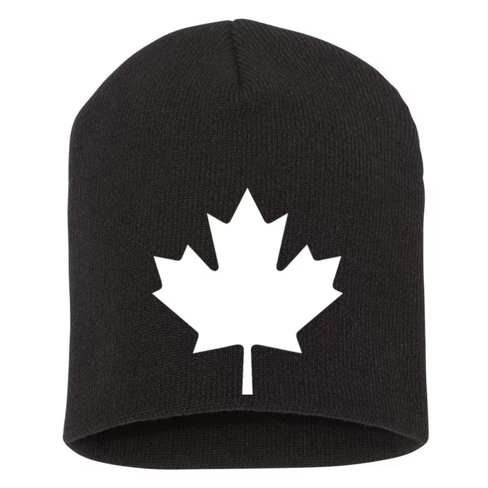 Canadian Flag Maple Leaf Canada Day Short Acrylic Beanie