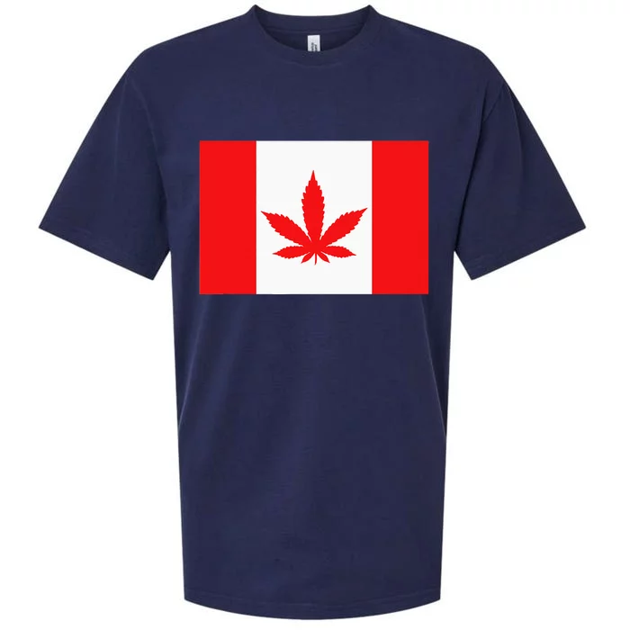 Canada Flag Marijuana Leaf Red Cannabis Canadian Sueded Cloud Jersey T-Shirt