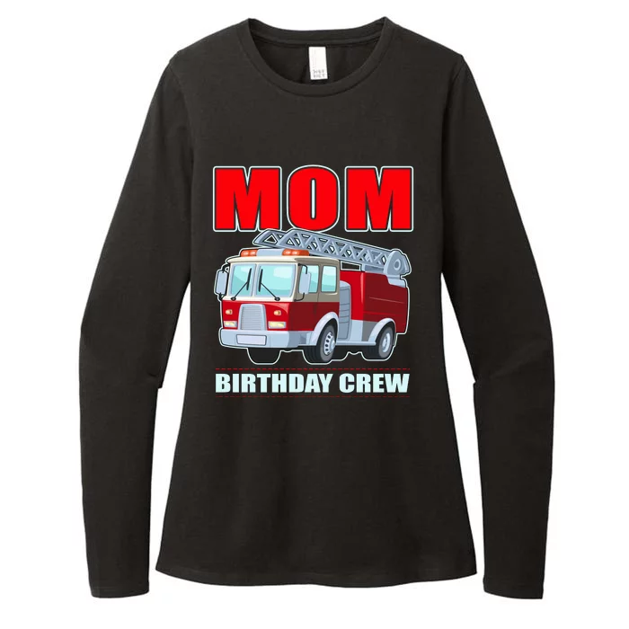 Cute Funny Mom Birthday Crew Firetruck Womens CVC Long Sleeve Shirt