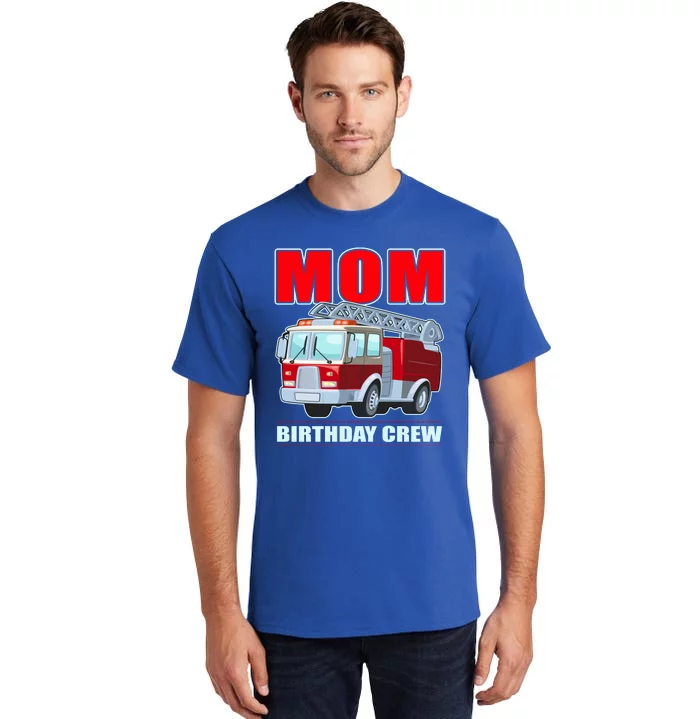 Cute Funny Mom Birthday Crew Firetruck Tall T-Shirt