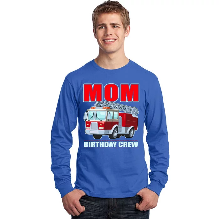 Cute Funny Mom Birthday Crew Firetruck Tall Long Sleeve T-Shirt