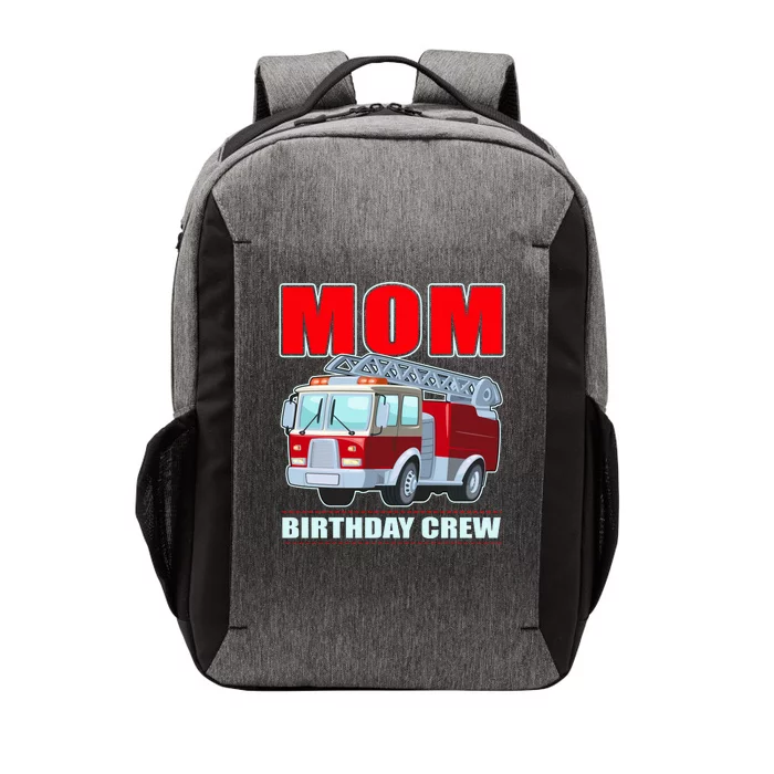 Cute Funny Mom Birthday Crew Firetruck Vector Backpack