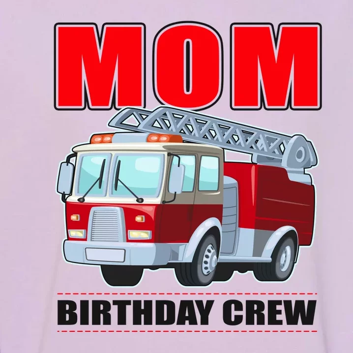 Cute Funny Mom Birthday Crew Firetruck Garment-Dyed Sweatshirt