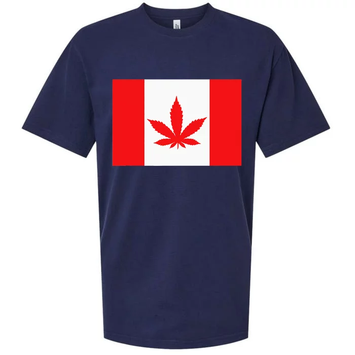 Canada Flag Marijuana Leaf Red Cannabis Sueded Cloud Jersey T-Shirt