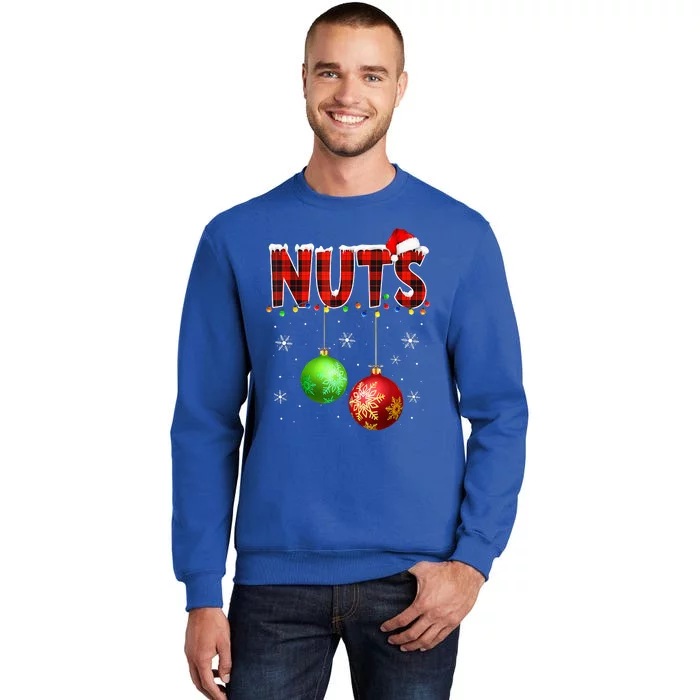 Chestnuts Funny Matching Couples Christmas Lights Nuts Tall Sweatshirt