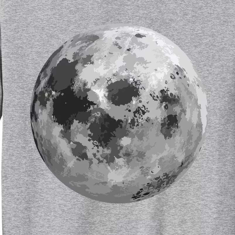 Cool Full Moon Luna Graphic Space Astronomy Science Tall Sweatshirt