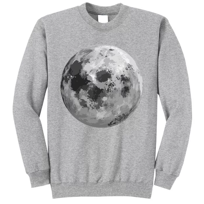 Cool Full Moon Luna Graphic Space Astronomy Science Tall Sweatshirt