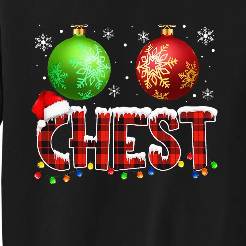 Chestnuts Funny Matching Couples Christmas Lights Nuts Chest Sweatshirt