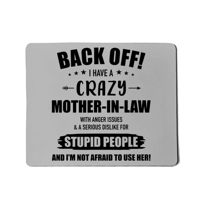 Crazy Funny Motherinlaw From Daughterinlaw Mousepad