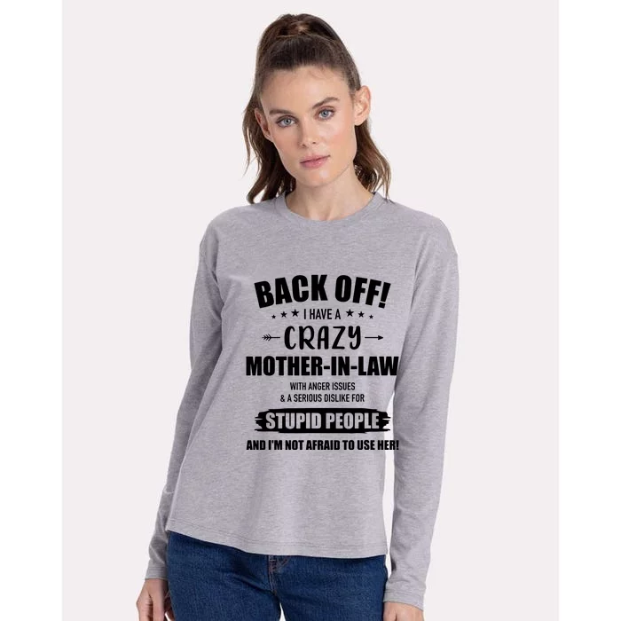 Crazy Funny Motherinlaw From Daughterinlaw Womens Cotton Relaxed Long Sleeve T-Shirt