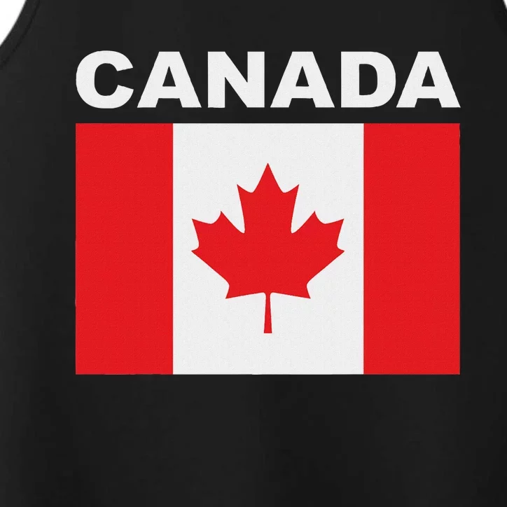 Canadian Flag Maple Leaf Patriotic Roots Performance Tank