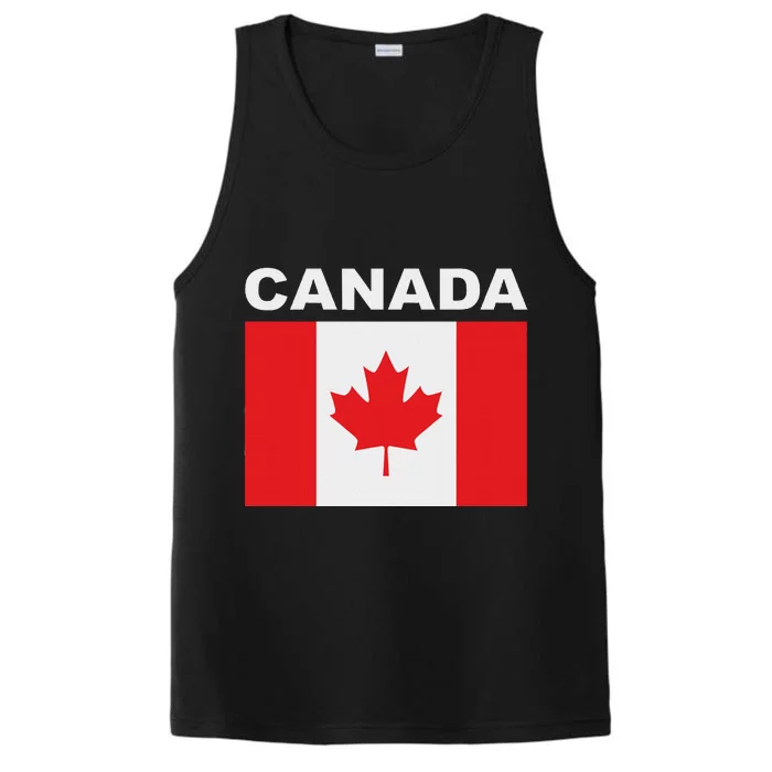 Canadian Flag Maple Leaf Patriotic Roots Performance Tank