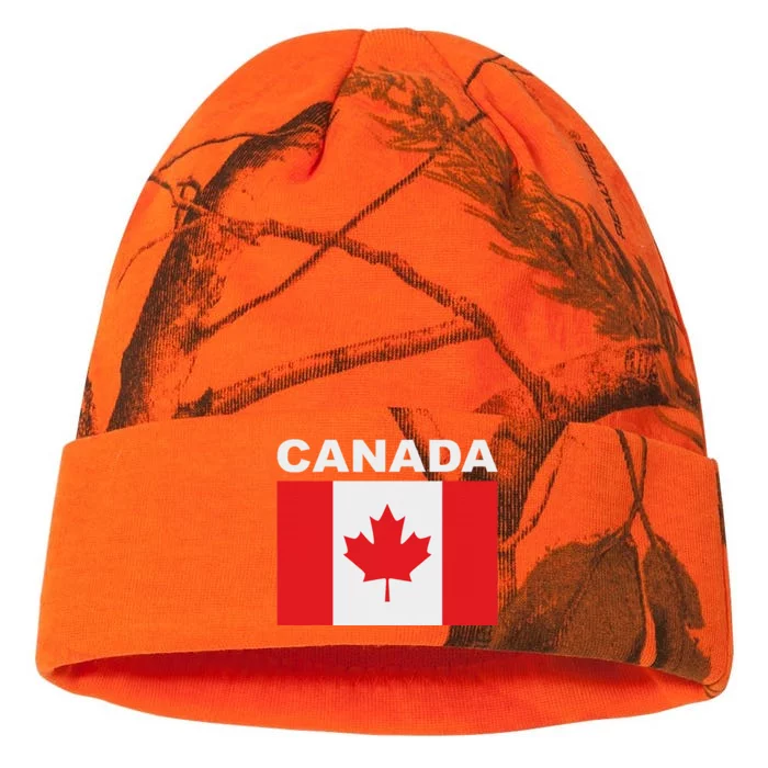 Canadian Flag Maple Leaf Patriotic Roots Kati - 12in Camo Beanie