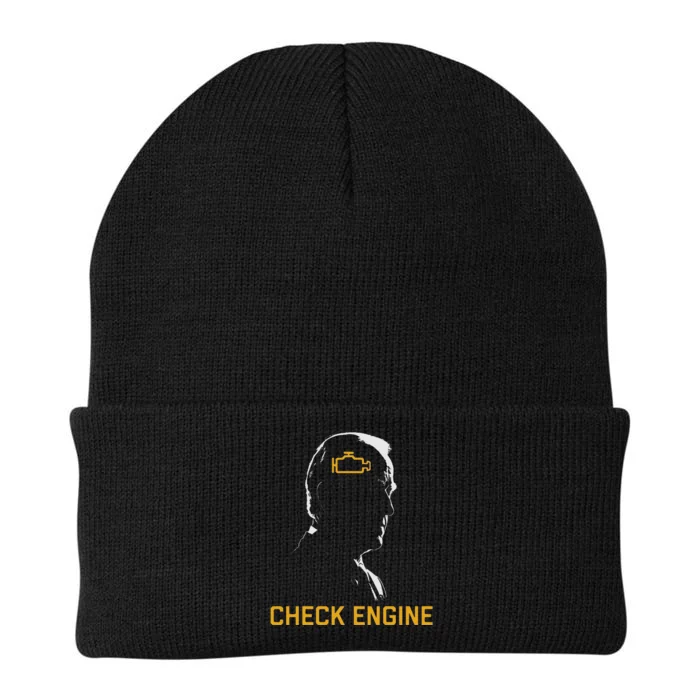 Cute Funny Meme Biden Check Engine Light Anti Biden Knit Cap Winter Beanie