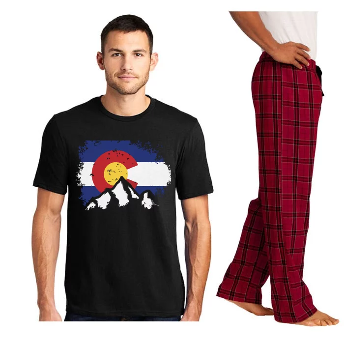 Colorado Flag Mountain Ski Winter Gift Hiker Hiking Camping Pajama Set