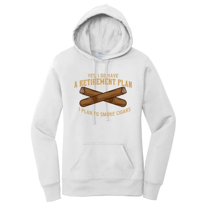 Cigar For Men Cigar Smoker Grandpa Dad Fathers Day Women's Pullover Hoodie