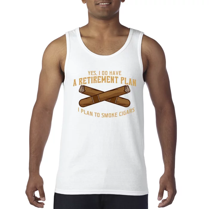 Cigar For Men Cigar Smoker Grandpa Dad Fathers Day Tank Top