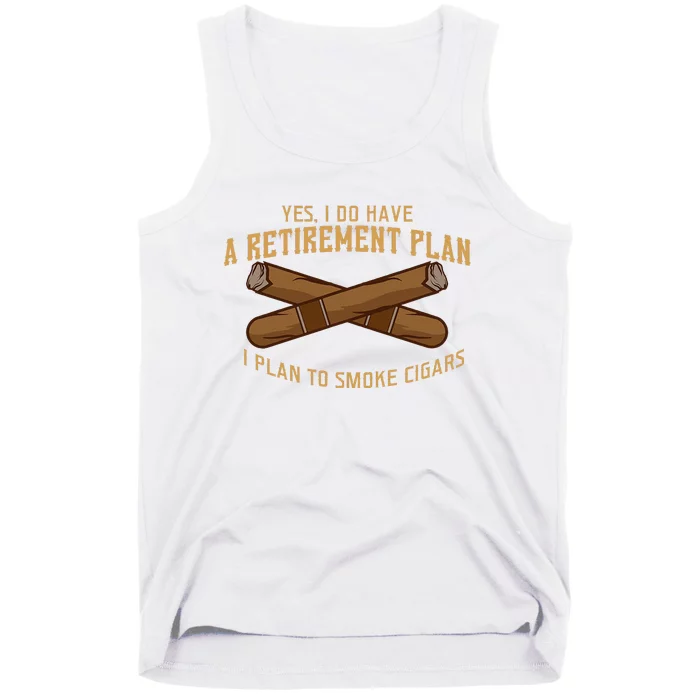 Cigar For Men Cigar Smoker Grandpa Dad Fathers Day Tank Top