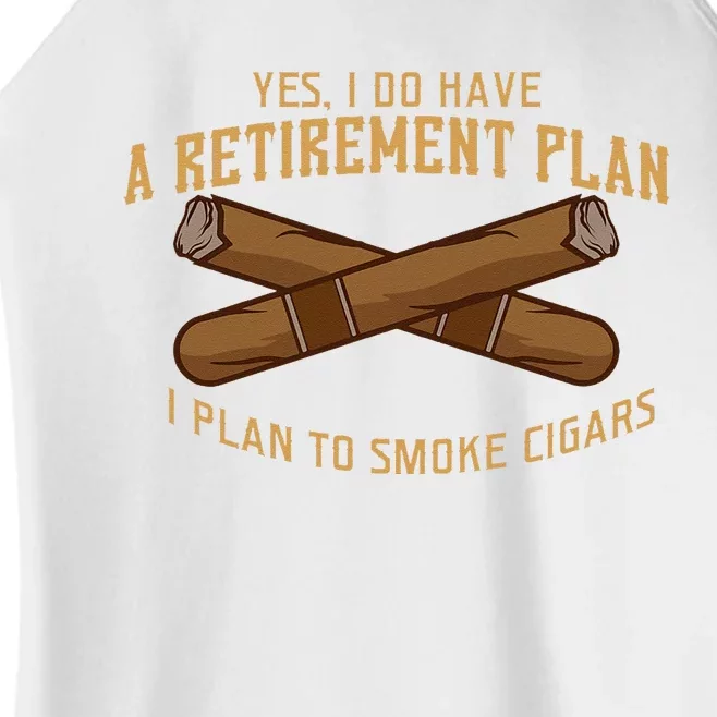 Cigar For Men Cigar Smoker Grandpa Dad Fathers Day Women’s Perfect Tri Rocker Tank