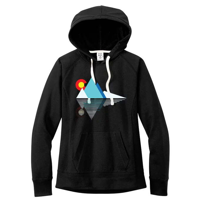 Colorado Flag Mountain Women's Fleece Hoodie