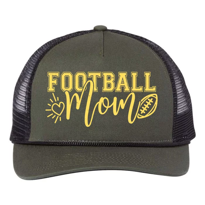 Cute Football Mom Retro Rope Trucker Hat Cap