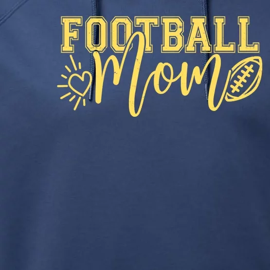 Cute Football Mom Performance Fleece Hoodie