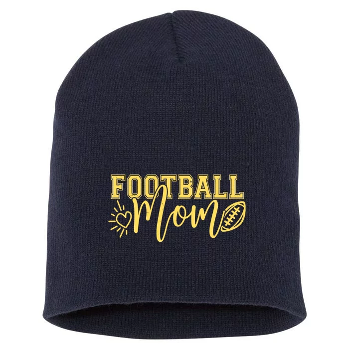 Cute Football Mom Short Acrylic Beanie