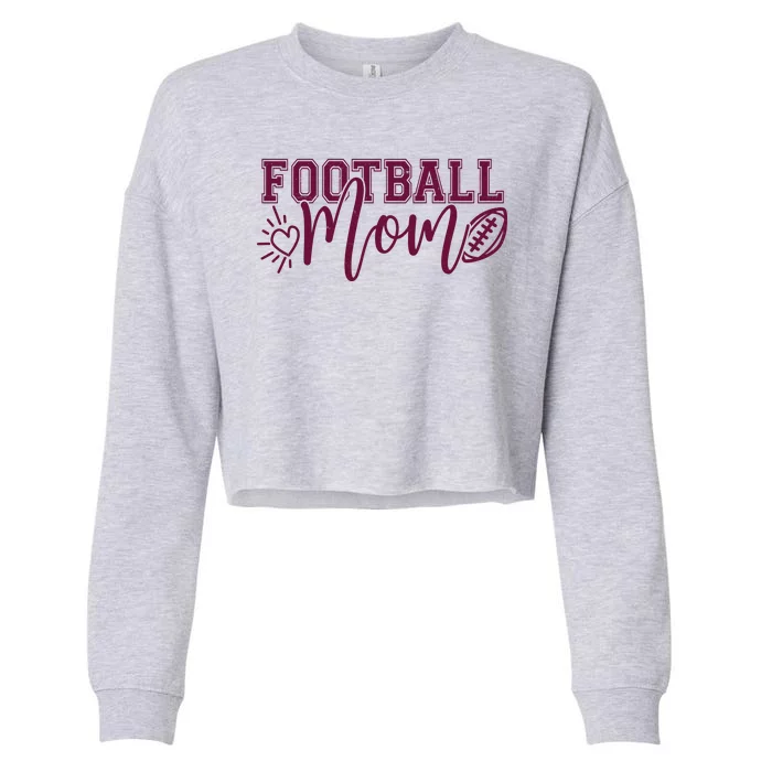 Cute Football Mom Cropped Pullover Crew