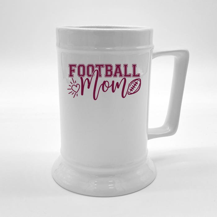 Cute Football Mom Front & Back Beer Stein