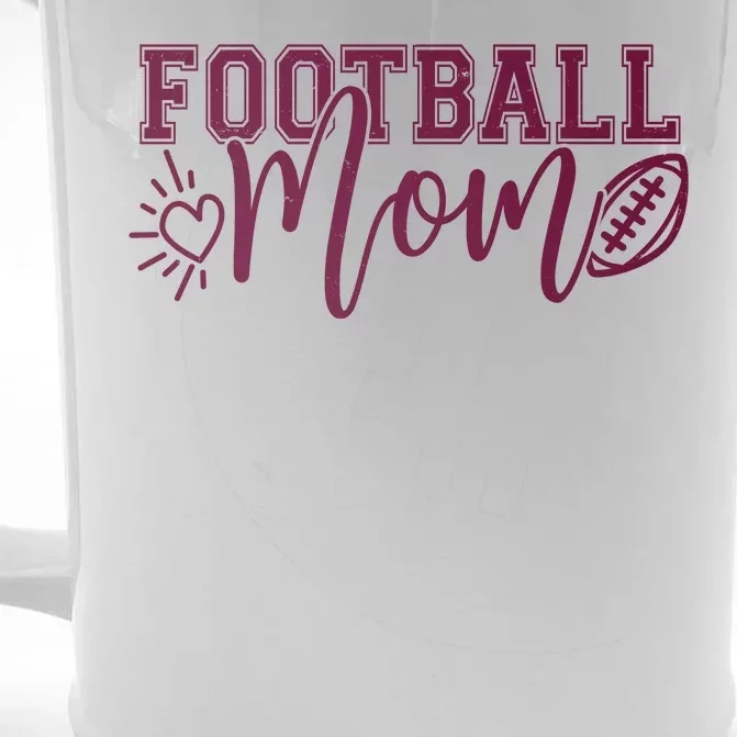 Cute Football Mom Front & Back Beer Stein