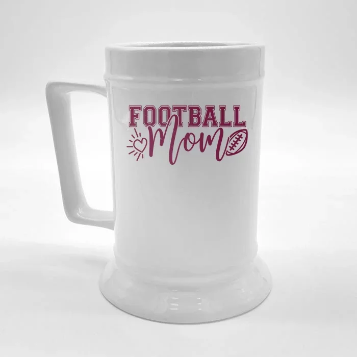 Cute Football Mom Front & Back Beer Stein