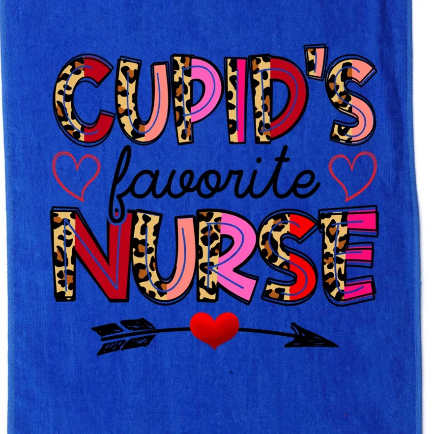 Cupid Favorite Nurse Funny Leopard Valentine's Day Nursing Gift Platinum Collection Golf Towel