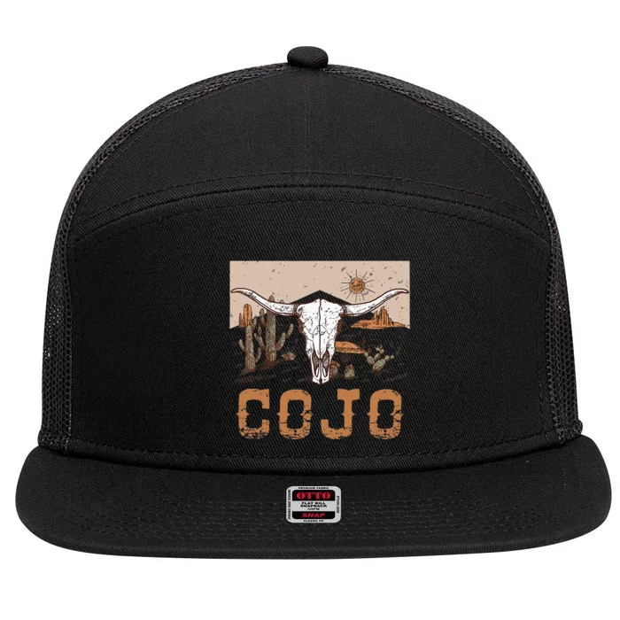 Cojo Family Name Western Cowhide Team Cojo 7 Panel Mesh Trucker Snapback Hat