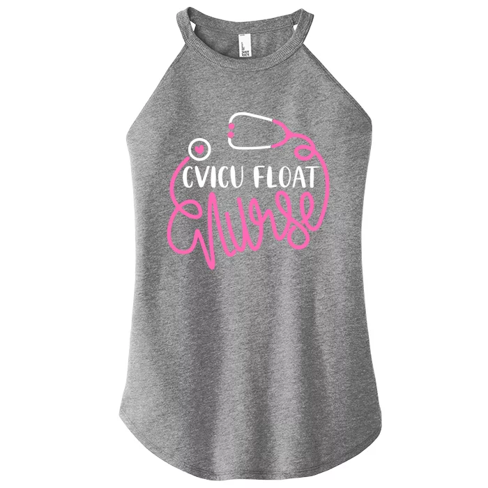 Cvicu Float Nurse Floating Cardiovascular Icu Float Nursing Gift Women’s Perfect Tri Rocker Tank