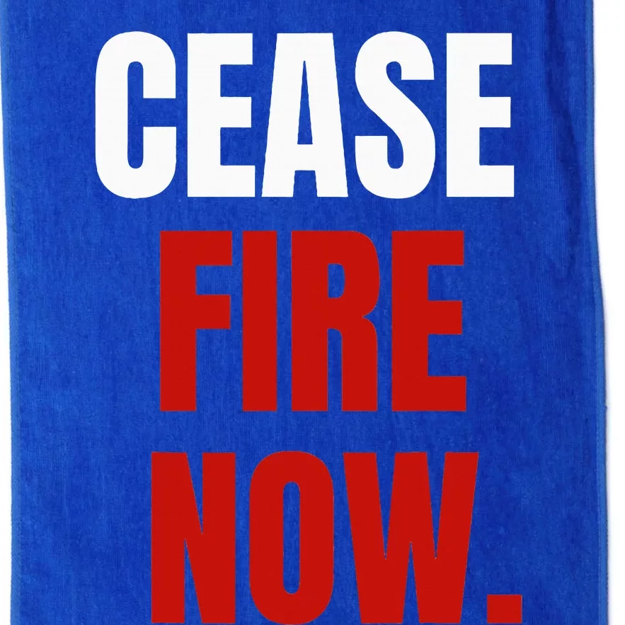 Cease fire Now. Platinum Collection Golf Towel