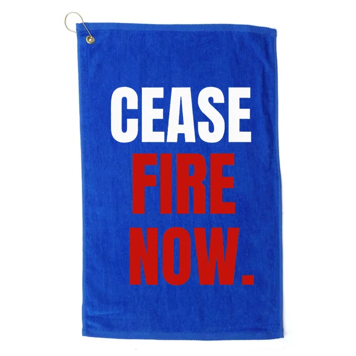 Cease fire Now. Platinum Collection Golf Towel