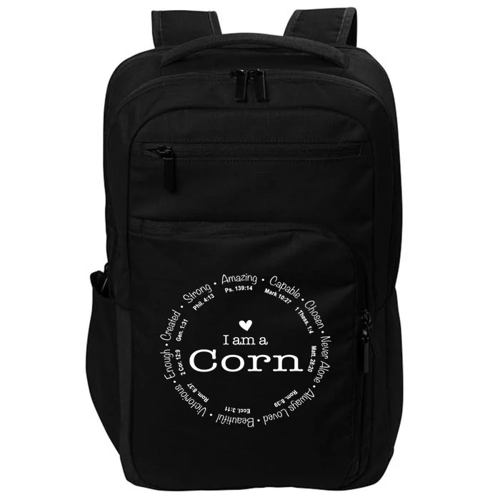 Corn Family Name Mom Name Mothers Day Gift Impact Tech Backpack