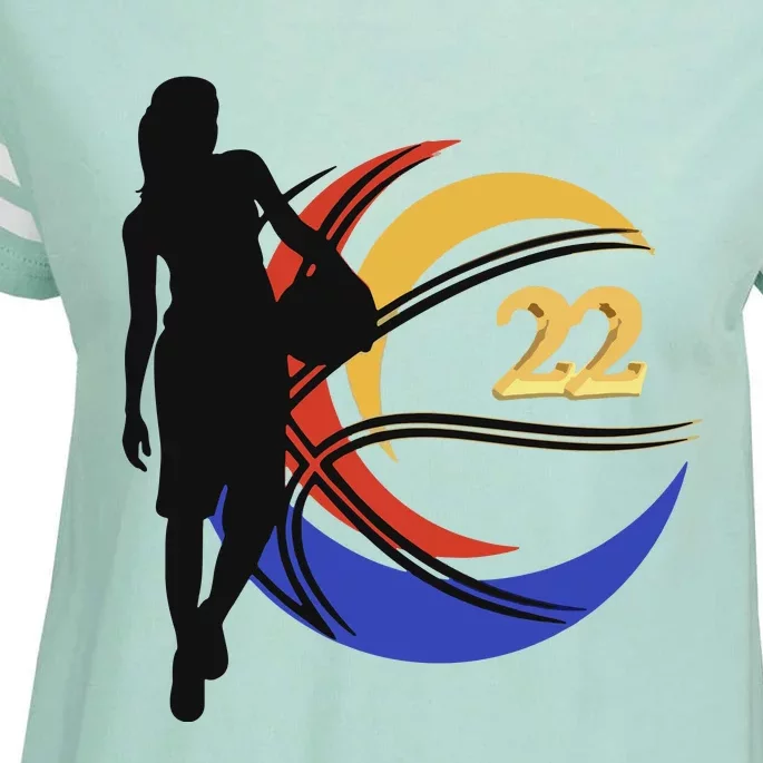 Clark Fever Number 22 Enza Ladies Jersey Football T-Shirt