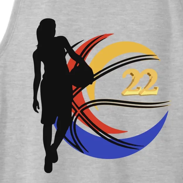 Clark Fever Number 22 Ladies Tri-Blend Wicking Tank