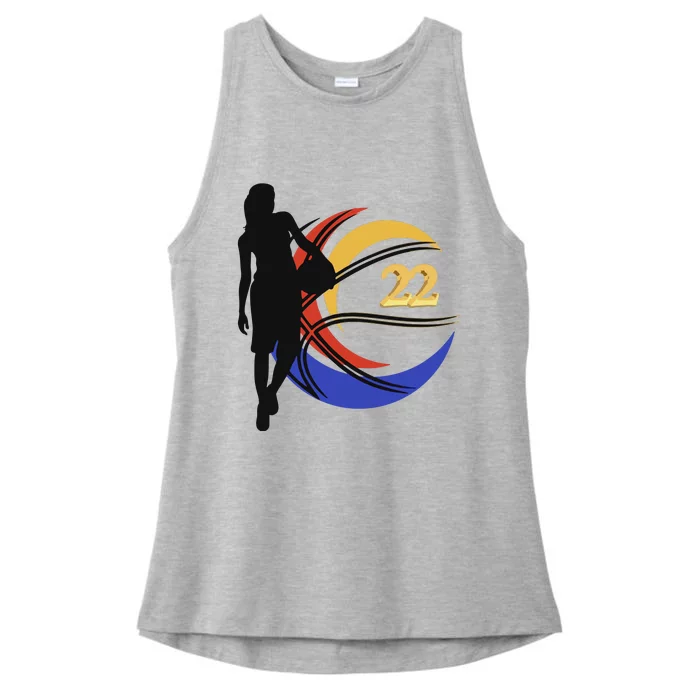 Clark Fever Number 22 Ladies Tri-Blend Wicking Tank