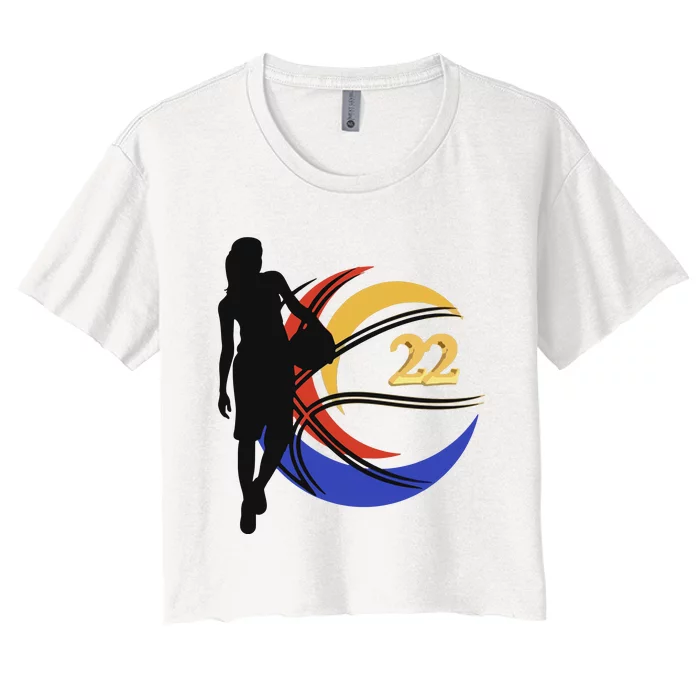 Clark Fever Number 22 Women's Crop Top Tee