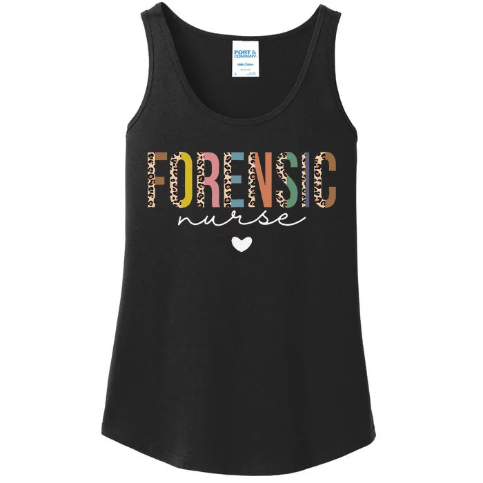 Cute Forensic Nurse SANE Nurse Leopard Correctional Nursing Ladies Essential Tank