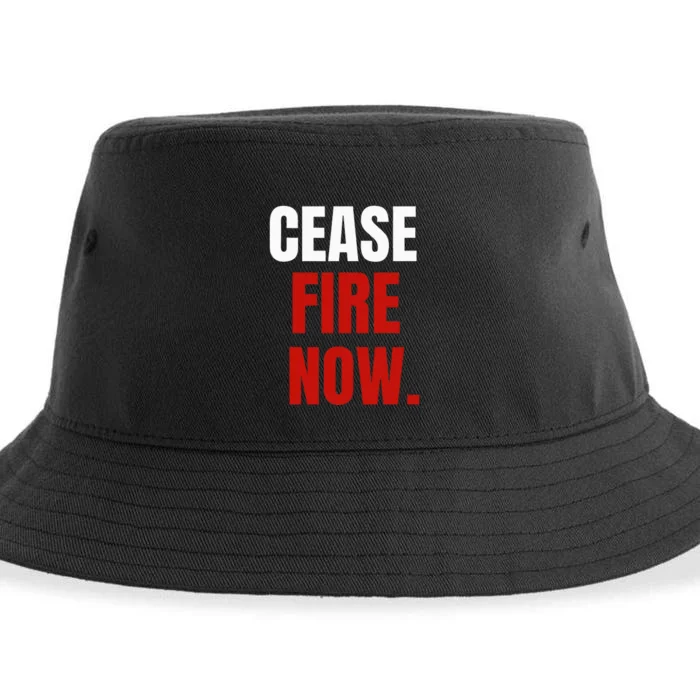 Cease fire Now. Sustainable Bucket Hat