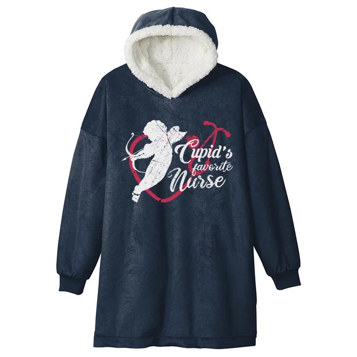 Cupid's Favorite Nurse Gift Valentines Day Gift Hooded Wearable Blanket