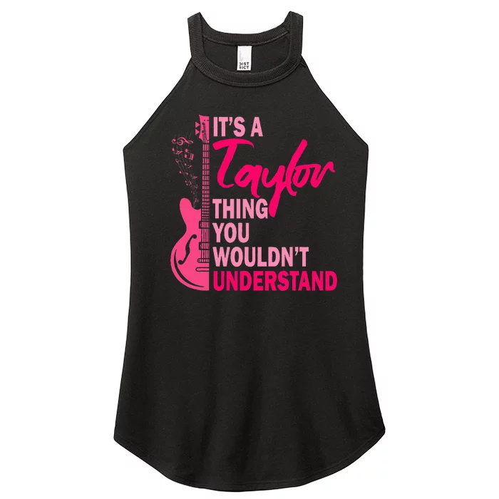 Cute First Name Taylor Women’s Perfect Tri Rocker Tank