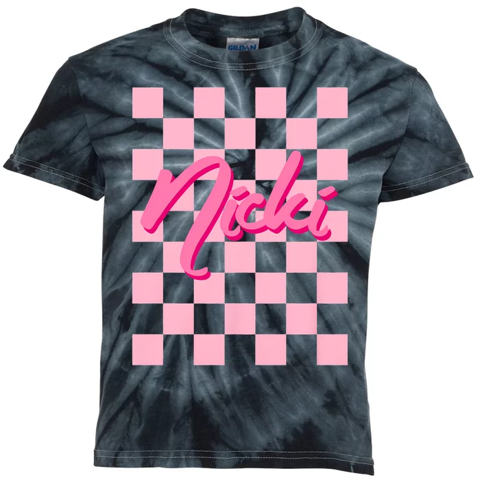 Cute First Name Nicki Kids Tie-Dye T-Shirt