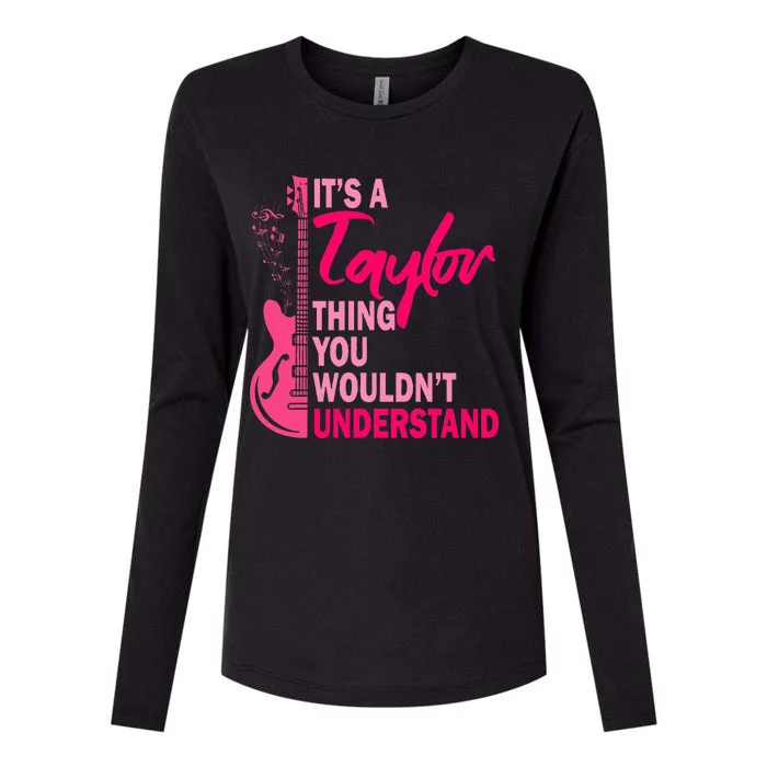 Cute First Name Taylor Womens Cotton Relaxed Long Sleeve T-Shirt