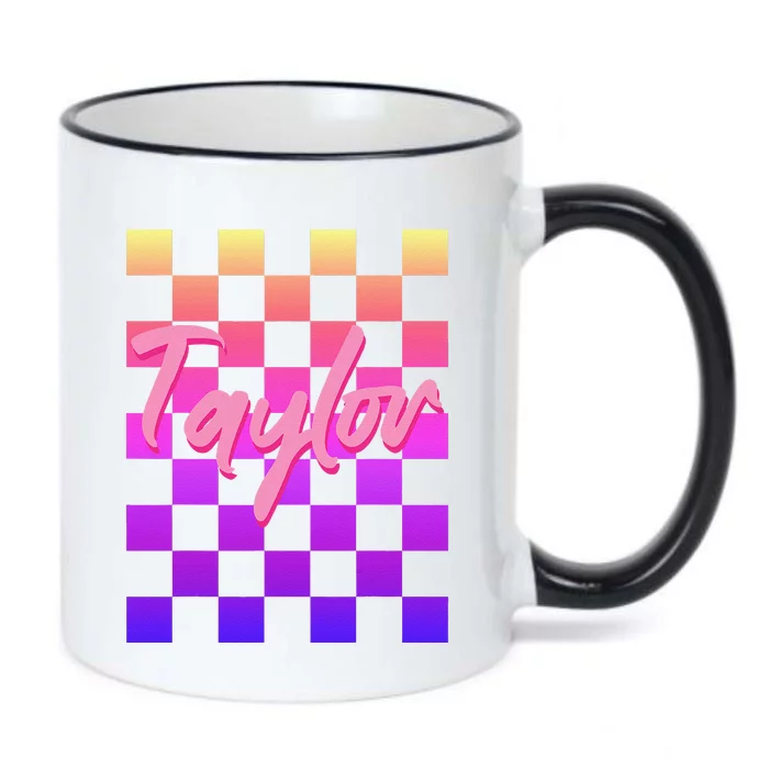 Cute First Name Taylor Boy Girl Black Color Changing Mug