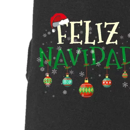 Christmas Feliz Navidad Santa Hat TShirt Doggie 3-End Fleece Hoodie