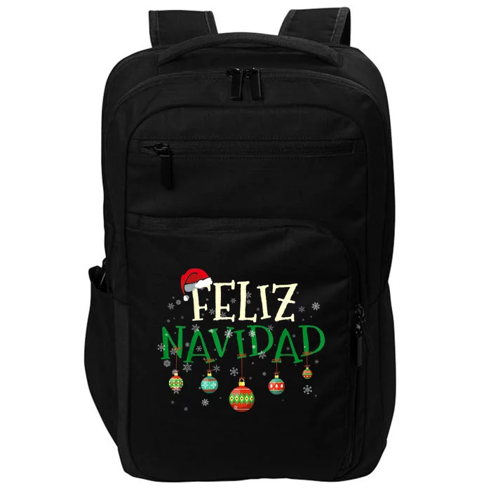 Christmas Feliz Navidad Santa Hat TShirt Impact Tech Backpack